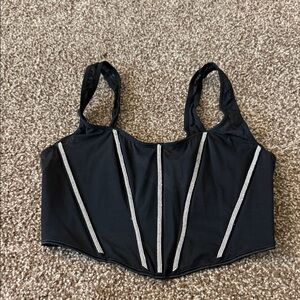 Victoria's Secret Black and Silver Top